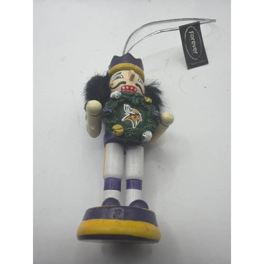 Minnesota Vikings Christmas Tree Holiday Ornament - Nutcracker 3-Pack
